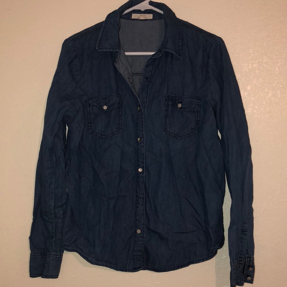 Long sleeve jean shirt